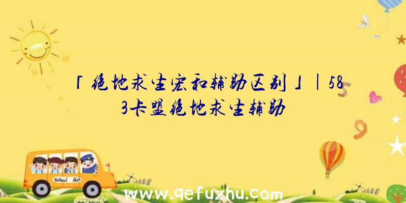 「绝地求生宏和辅助区别」|583卡盟绝地求生辅助